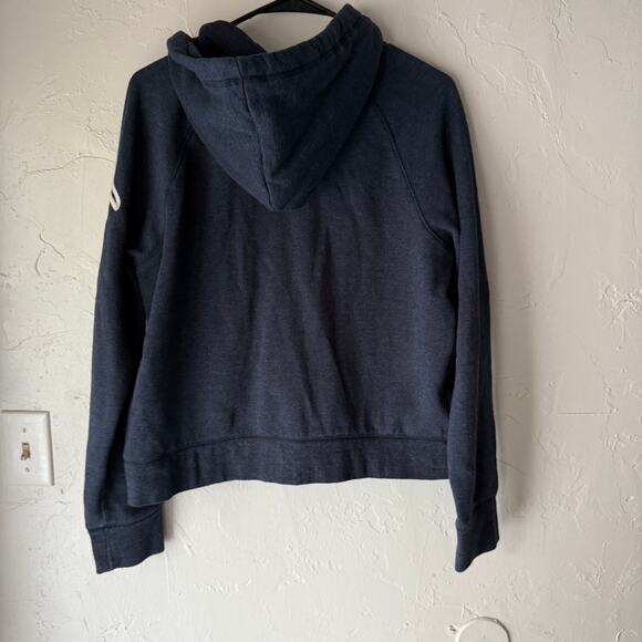 Aeropostale Y2k Style Navy Zip Up Hoodie Sweatshirt Logo Graphic‎ XL Full Zip - Picture 5 of 8